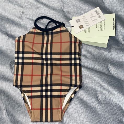 burberry baby shower shirt free shipping|baby girl Burberry bathing suit.